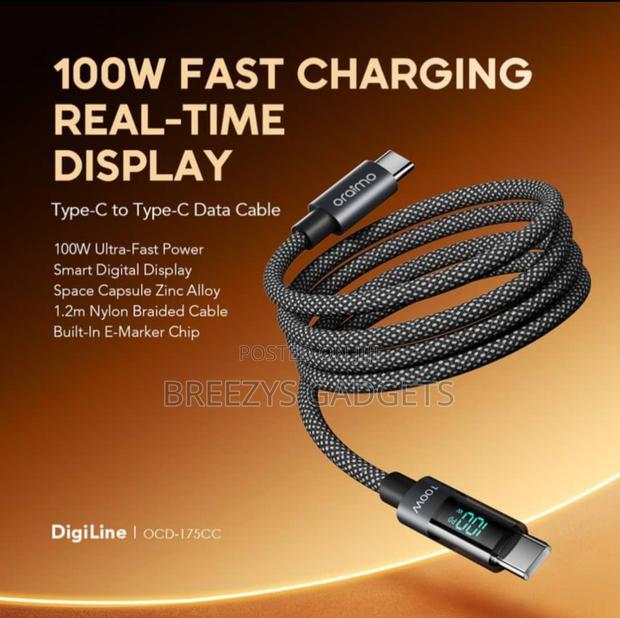 Oraimo Digiline 100 Watts Type C to C Data Cable With Display photo 2
