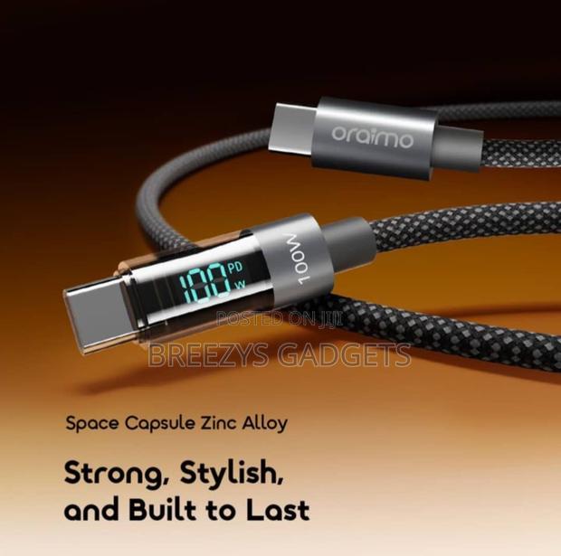 Oraimo Digiline 100 Watts Type C to C Data Cable With Display photo 5