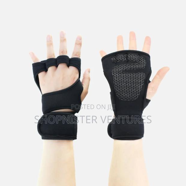1 Pair Weight Lifting Gloves Cross Training Non-Slip Silicone Padding photo 2