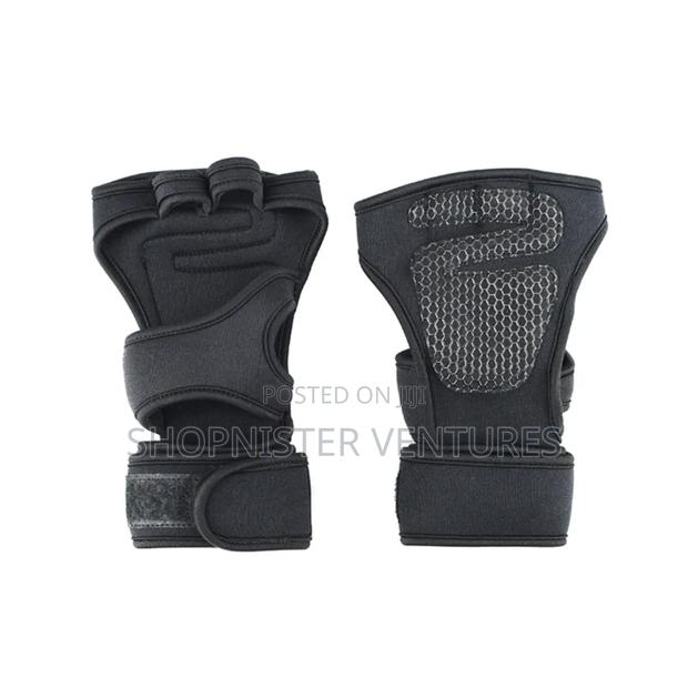 1 Pair Weight Lifting Gloves Cross Training Non-Slip Silicone Padding photo 5