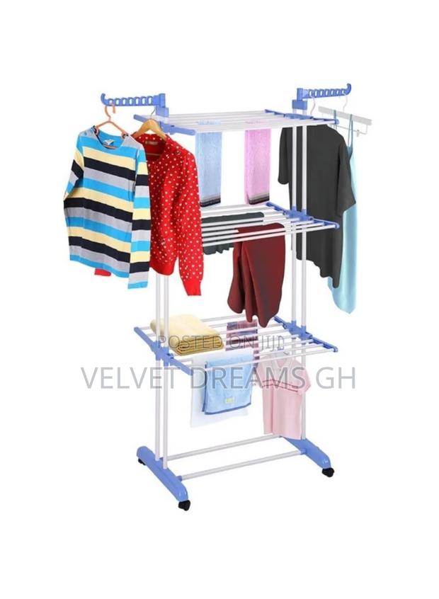 3-Layer Foldable Portable Practical Clothes Drying Rack photo 2