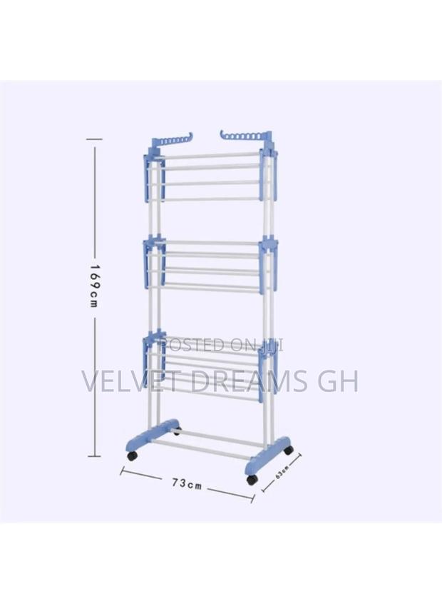 3-Layer Foldable Portable Practical Clothes Drying Rack photo 5