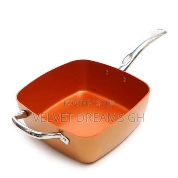 Durable Copper Pan With Frying Basket Less Oil. photo 3