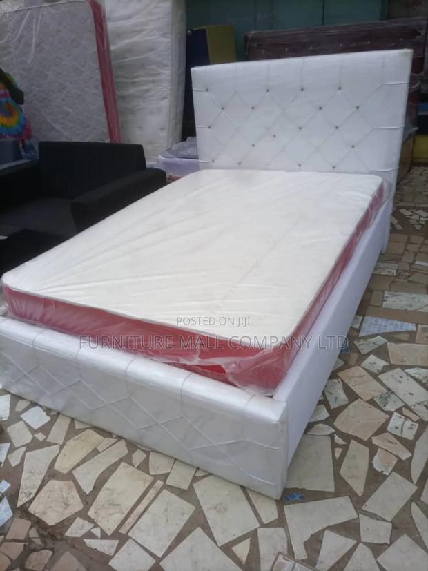 White Double Bed Ith Mattress Available as Seen Free Deliv · Photo 3