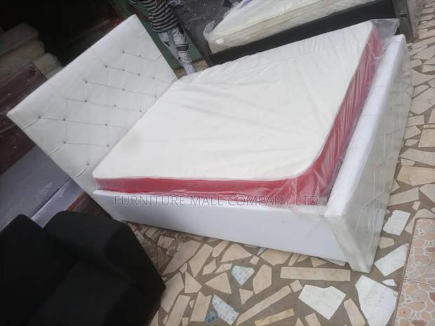 White Double Bed Ith Mattress Available as Seen Free Deliv · Photo 4