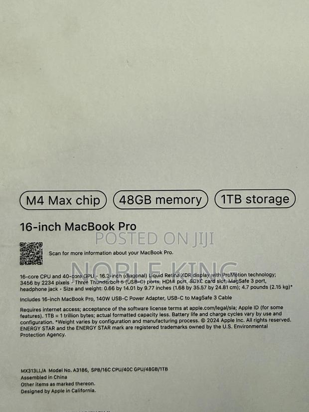 New Apple MacBook Pro 2024 M4 Max 16-Inch 48GB Apple M4 Max SSD 1T photo 2