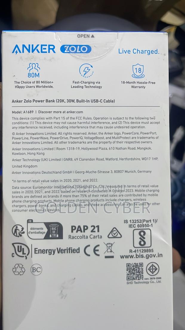Anker Zolo Powerbank 20,000 Mah (30w) photo 2