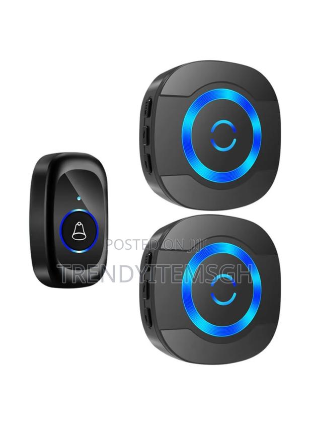 Adjustable Volume Wireless Door Bell, 1 Transmitter + 2 Receiver
