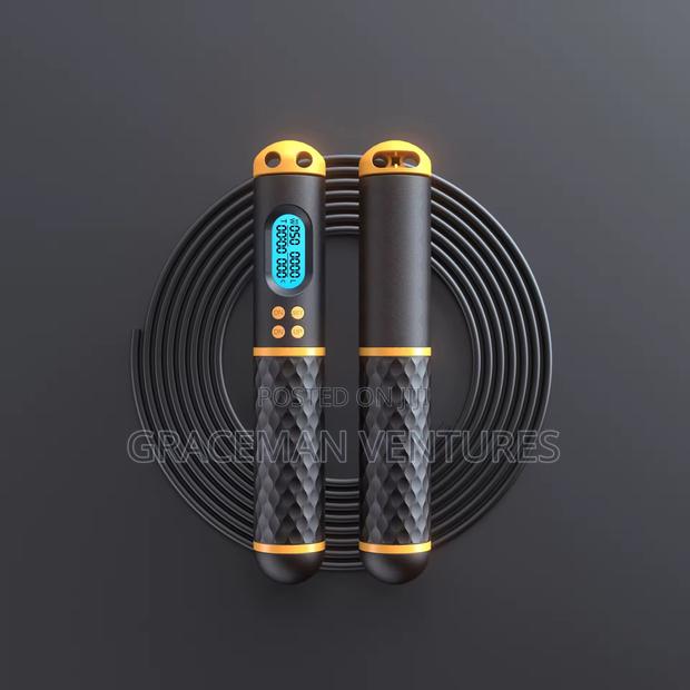 2-in-1 3m Digital Cordless Skipping Rope Counter With Non-Slip Handle
