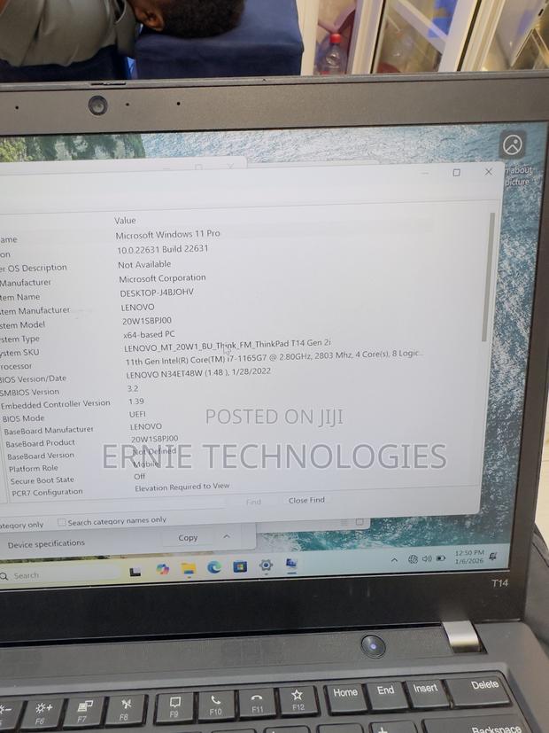 Laptop Lenovo ThinkPad T14 16GB Intel Core i7 SSD 512GB photo 10