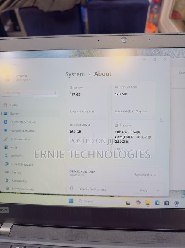 Laptop Lenovo ThinkPad T14 16GB Intel Core i7 SSD 512GB photo 9