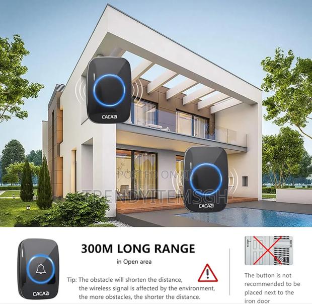 300m Wireless Doorbell Chime Kit 2 Transmitter With 2 Plug-in Receiver photo 3