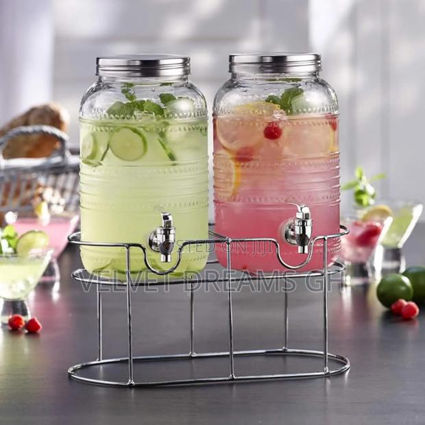 8+8l Double Glass Dispenser Cold Drinks Juice Server