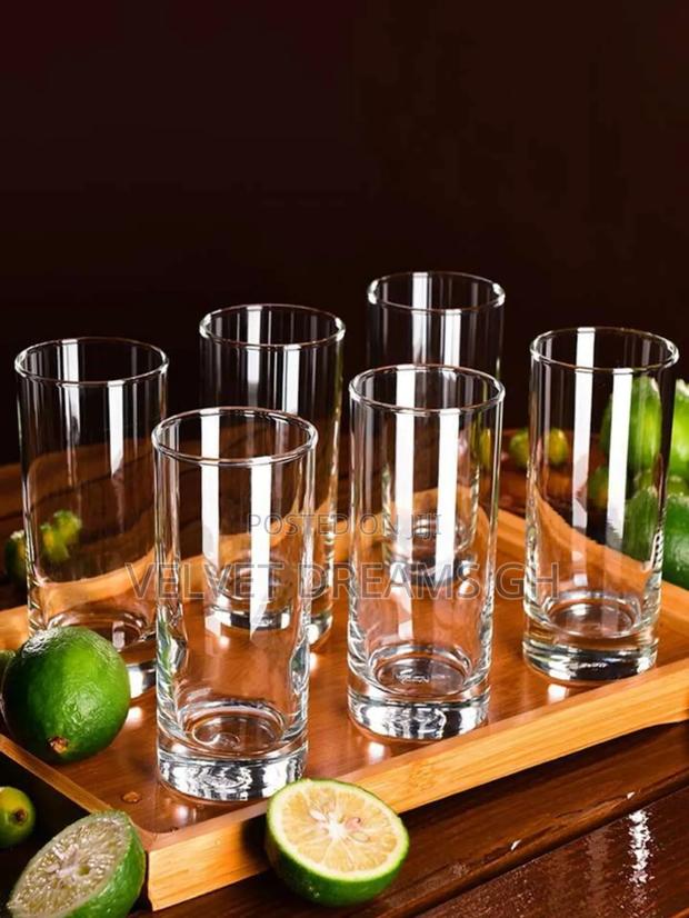 6-Piece Water Beverage Glass Set – Clear Durable photo 2