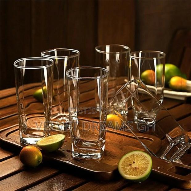 6-Piece Water Beverage Glass Set – Clear Durable photo 3