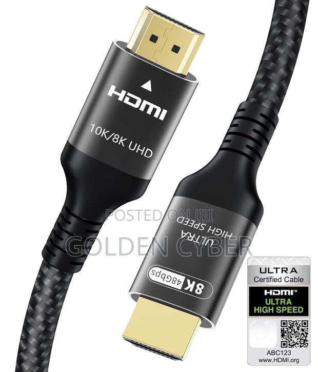 Original Certified Hdmi 2.1 Cable 2m, 48gbps Ultra High Speed