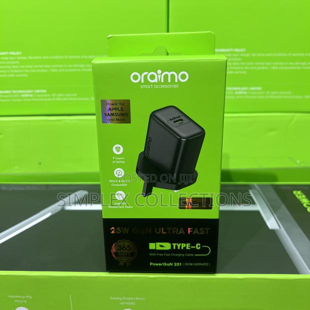 Oraimo Powergan 251 25w Gan Fast Mini Charger Set photo 4