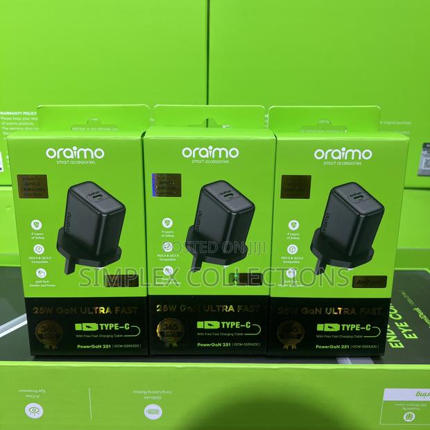 Oraimo Powergan 251 25w Gan Fast Mini Charger Set photo 2