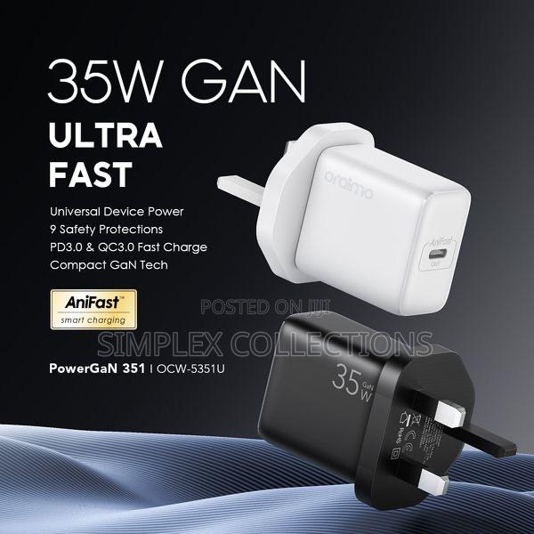 Oraimo Powergan 351 35w Gan Ultra Fast Charger Kit photo 5