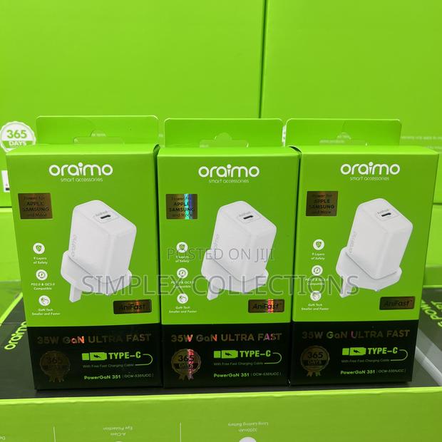 Oraimo Powergan 351 35w Gan Ultra Fast Charger Kit photo 2