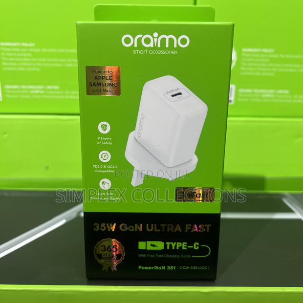 Oraimo Powergan 351 35w Gan Ultra Fast Charger Kit photo 3