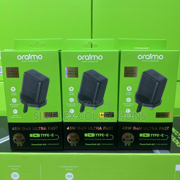 Oraimo Powergan 451 45w Gan Ultra Fast Wall Charger photo 3