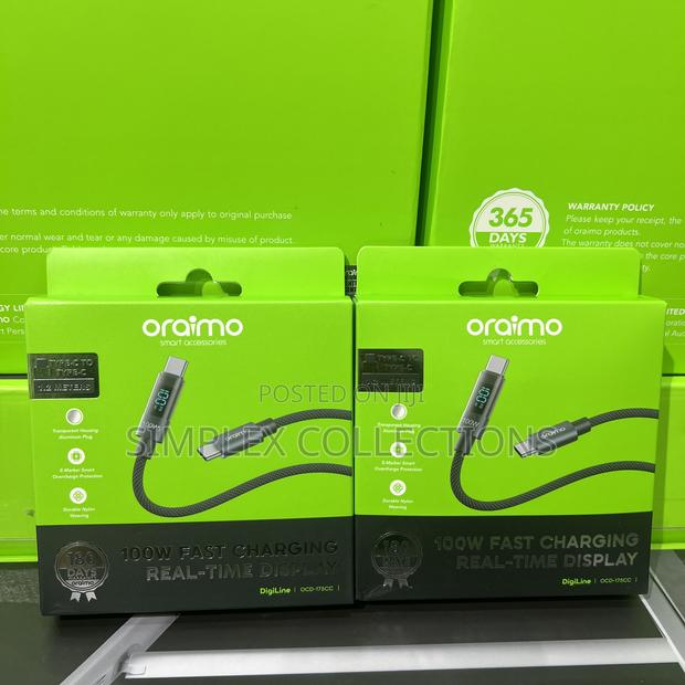 Oraimo Digiline 100w Type-C to Type-C Data Cable