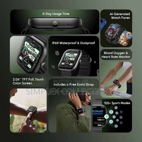 Oraimo Watch 6 2.04" TFT Ip68 Smart Watch photo 8