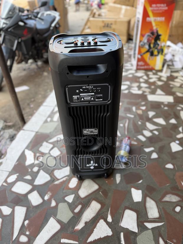 Hs105 Partybox Speaker With Two Wireless Microphones (Rechargeable) photo 4