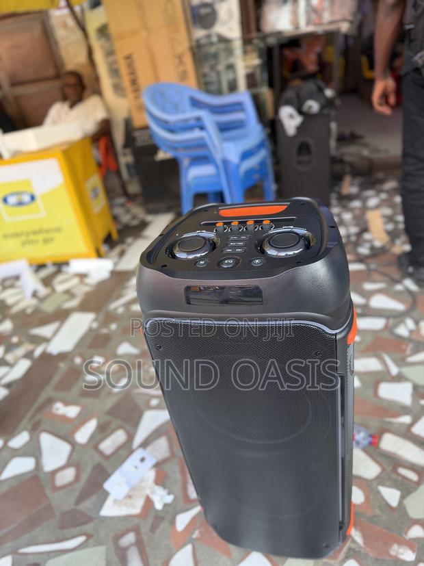 Hs105 Partybox Speaker With Two Wireless Microphones (Rechargeable) photo 2