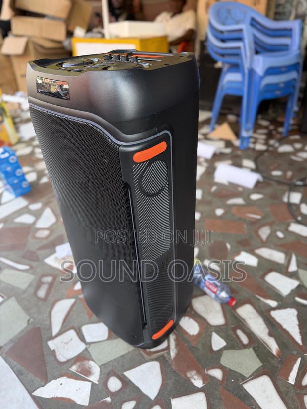 Hs105 Partybox Speaker With Two Wireless Microphones (Rechargeable) photo 5
