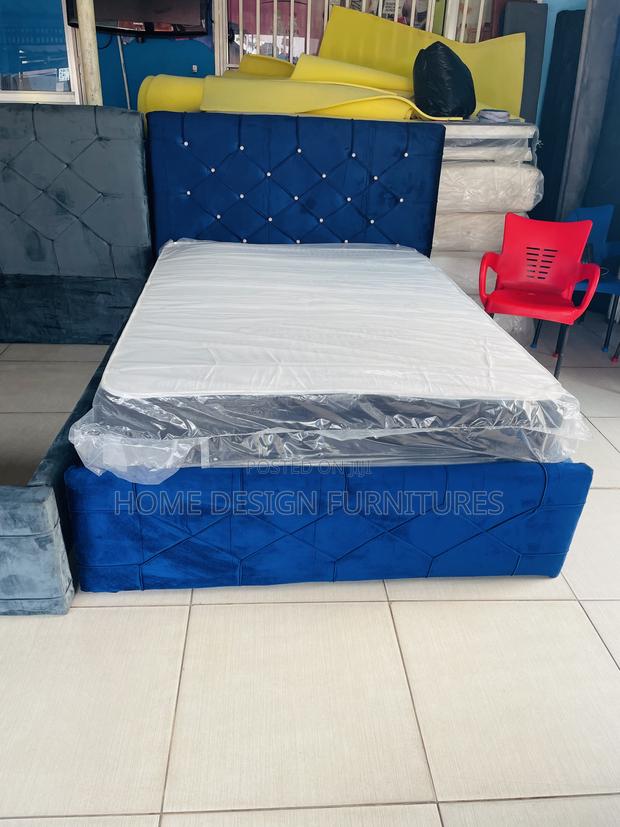 Blue Material Foreign Bed Frame