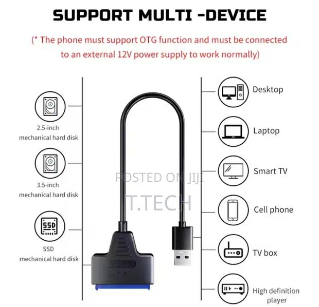 Sata to Usb/Type-C Cable photo 2