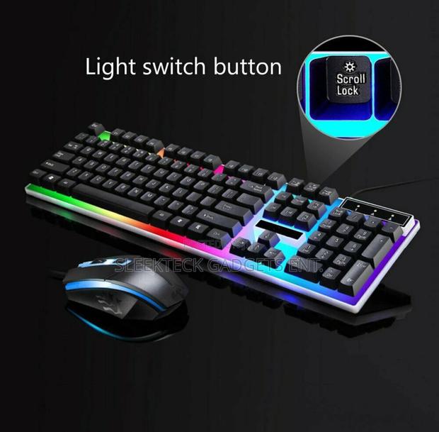 T6 Computer Desktop Gaming Keyboard Mouse Mechanical Led Light Backlit photo 3