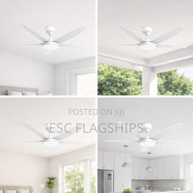 5 Blades Indoor/Outdoor Modern Ceiling Fan With Light + Remote -30+20w photo 2