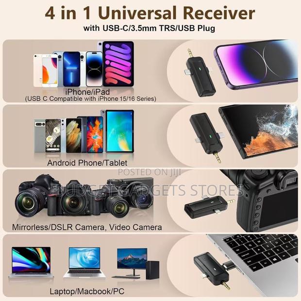 Wireless Lavalier Microphone for Android/iPhone/Camera/Computer photo 3