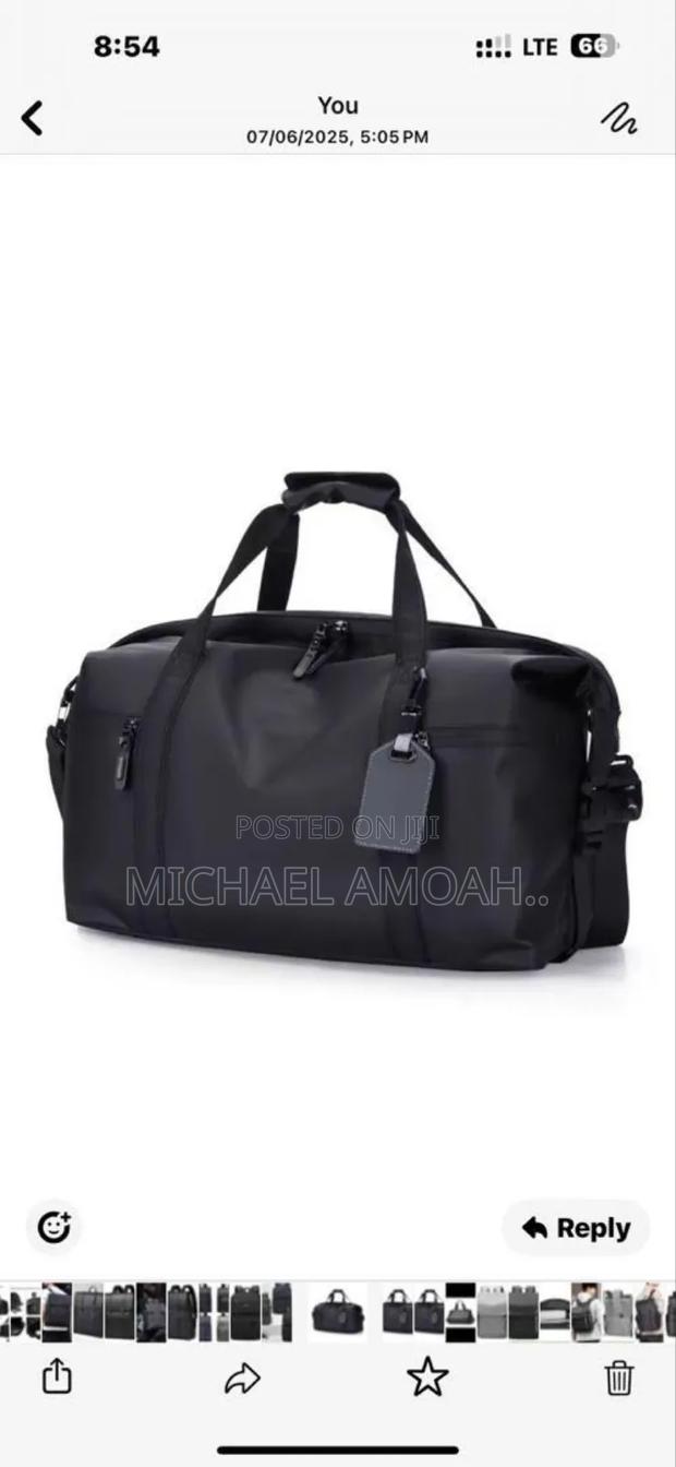 Potable Leather Duffle Travelling Bag Carry on Bag photo 3