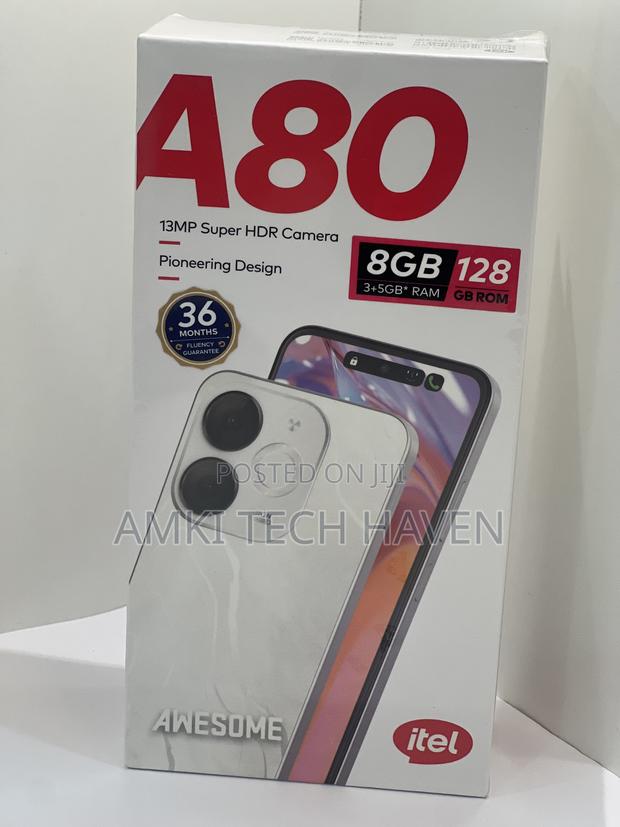 New Itel A80 128 GB Black