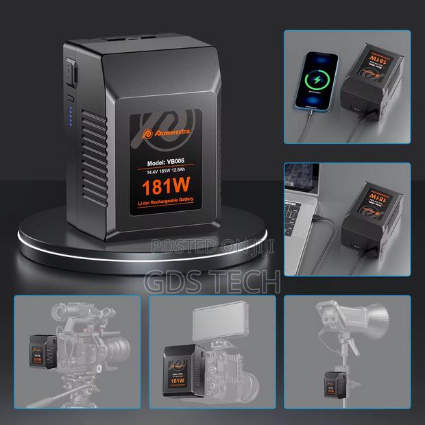 Powerextra Vb006 14.4v 181wh 12.6ah v-Mount Battery photo 2