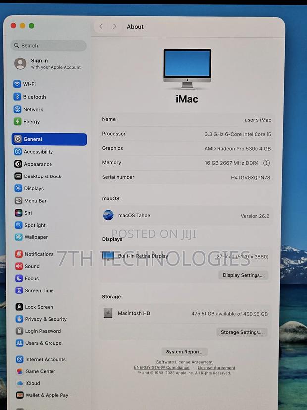 Desktop Computer Apple iMac 16GB Intel Core i5 SSD 512GB photo 3