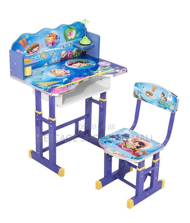 Wood Mlu Baby Desk Kids Study Table And Chair Adjustable For Kid's
