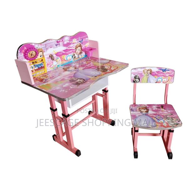 Wood Mlu Baby Desk Kids Study Table And Chair Adjustable For Kid's