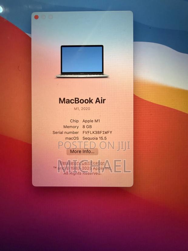 Laptop Apple MacBook Air 2020 M1 8GB Apple M1 SSD 256GB photo 5