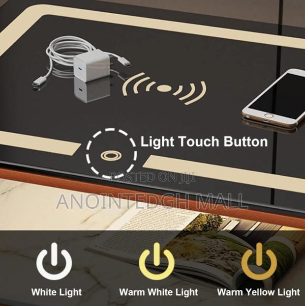 Smart Bedside Table With Wireless Charging And Led Light - Multicolor photo 5