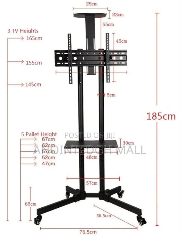 Mobile Tv Mount Stand - Black photo 2