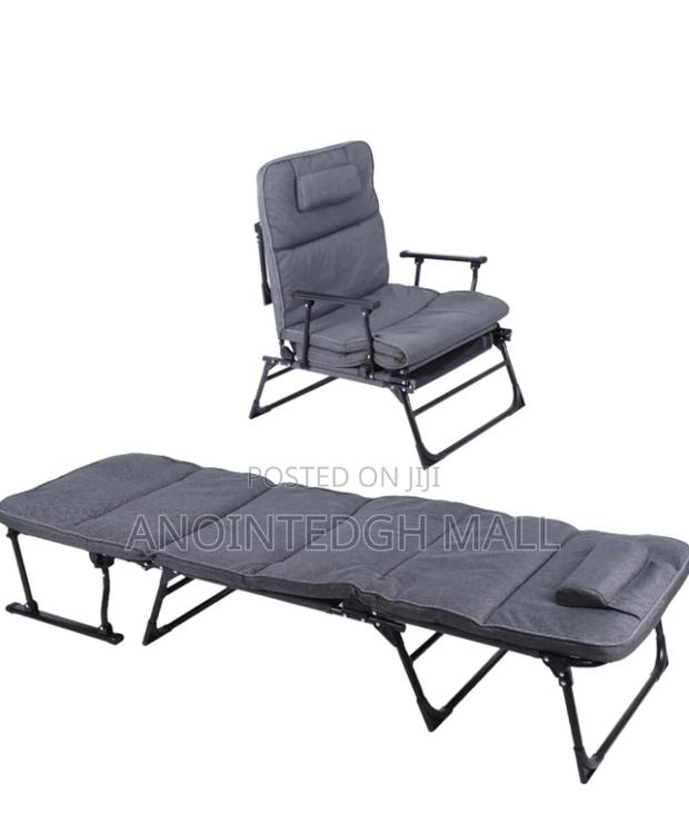 Adjustable Metal Camp Bed/Chair - Gra Y