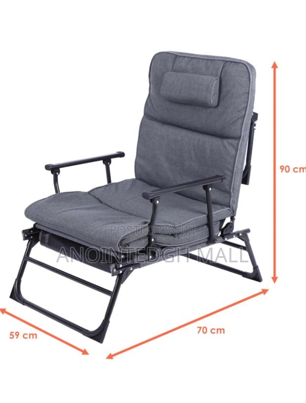 Adjustable Metal Camp Bed/Chair - Gra Y photo 3