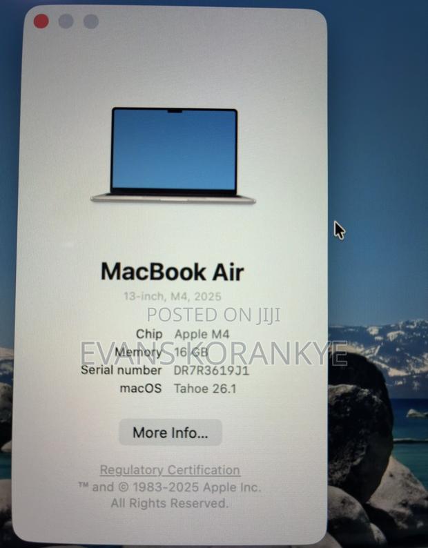 Laptop Apple MacBook Air 16GB Apple M4 SSD 256GB photo 5