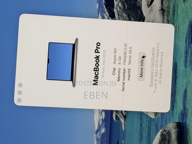 Laptop Apple MacBook Pro 2023 M3 14-inch 8GB Apple M3 SSD 512GB photo 2