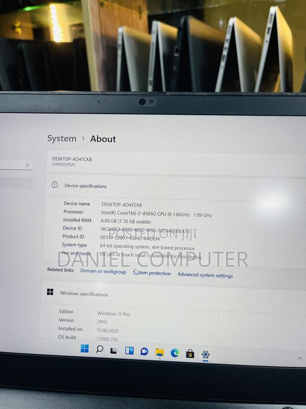 Laptop Lenovo Thinkpad T490s 8GB Intel Core i7 SSD 256GB photo 8